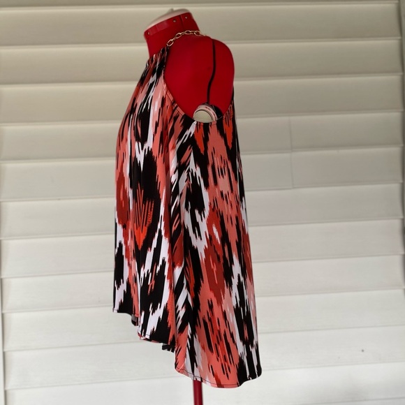 Michael Kors Printed Chain-Neck Halter Top Sz M - Picture 6 of 8